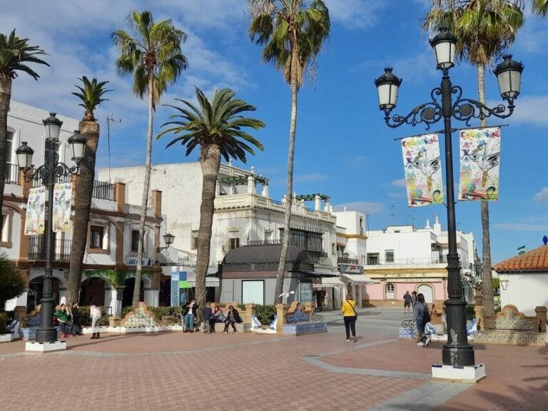 Albufeiradrivers Tour Palm Trees Town Square Lanterns