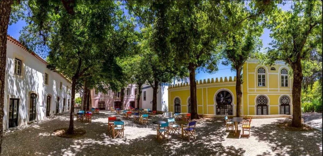 Albufeiradrivers Tour Shaded Square Colorful Chairs