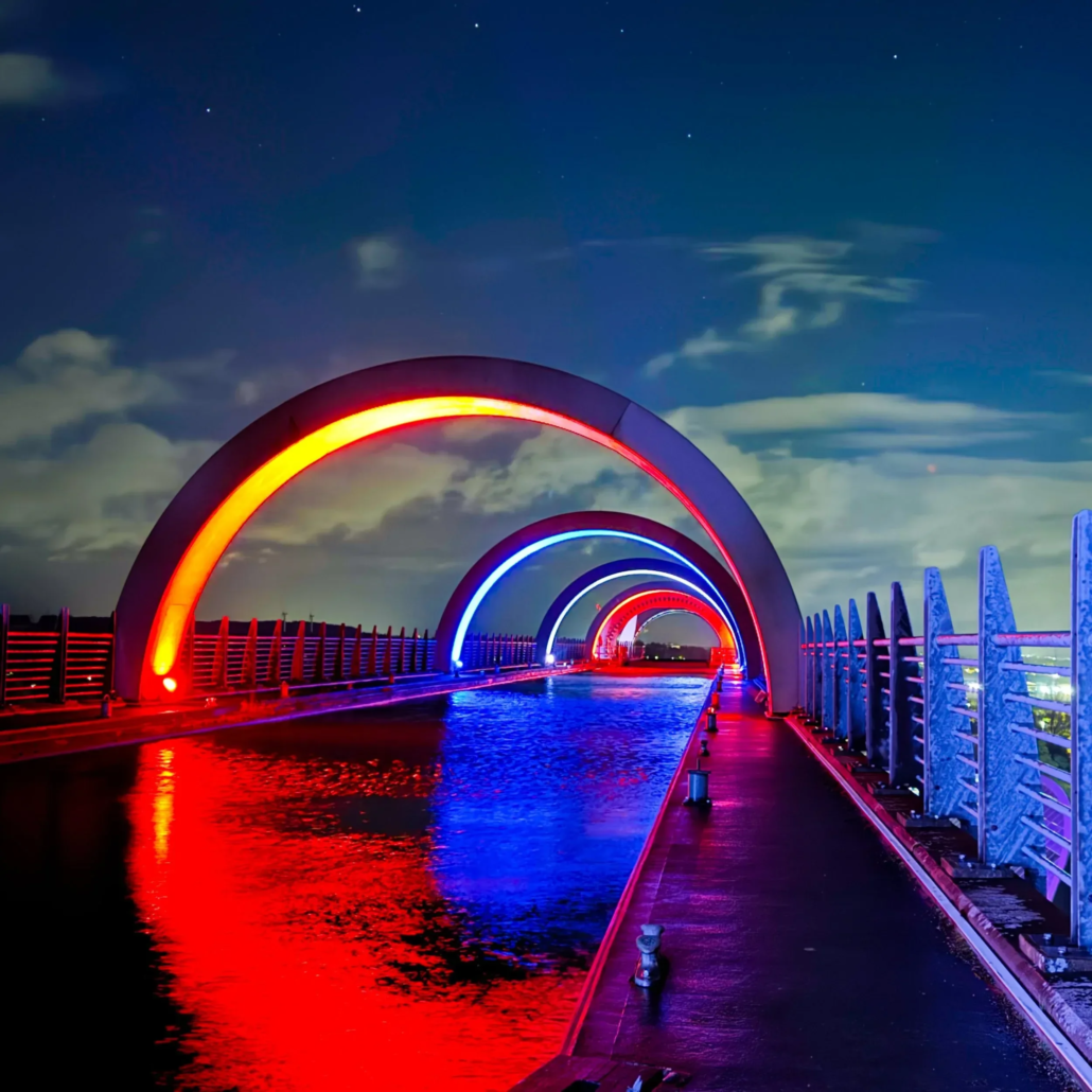 Andersonscottishtours Tour Illuminated Bridge Night Sky Water