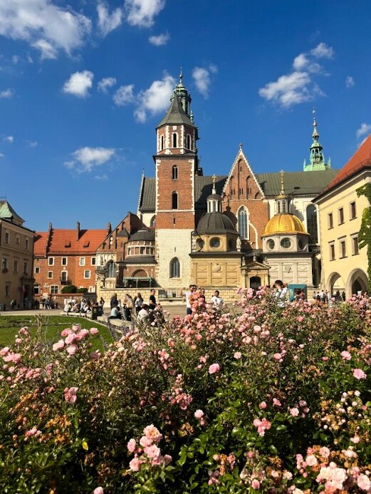 Atcracow Tour Historic Church Roses Blue Sky