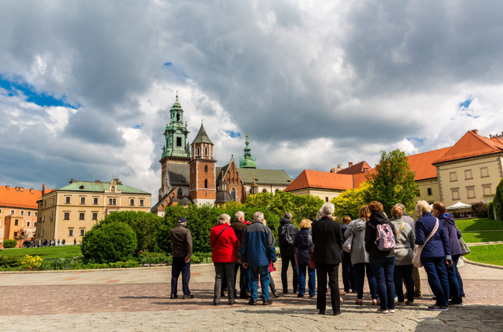 Atcracow Tour Tour Group Historical Buildings Cloudy Sky