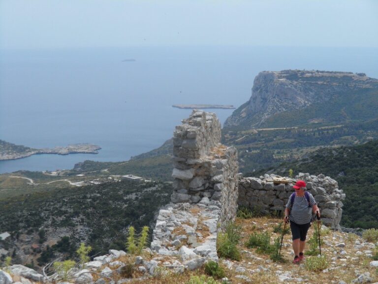 Evia Adventure Tours Tour Hiker Ruins Coastal View