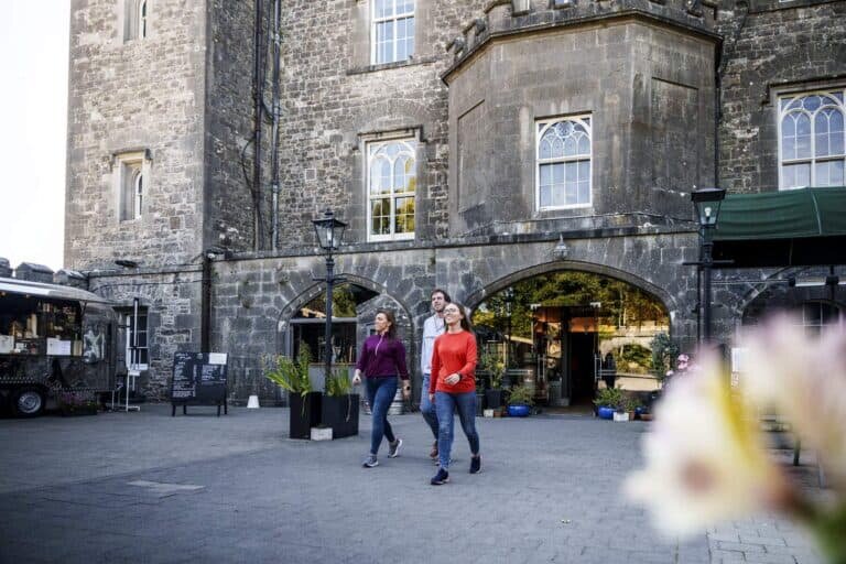 Irish Luxury Day Tours Tour Stone Castle Entrance Walking Group