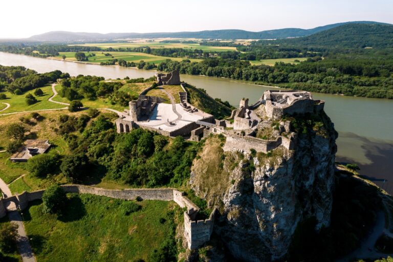 Lod Tour Ruins Cliff River Greenery