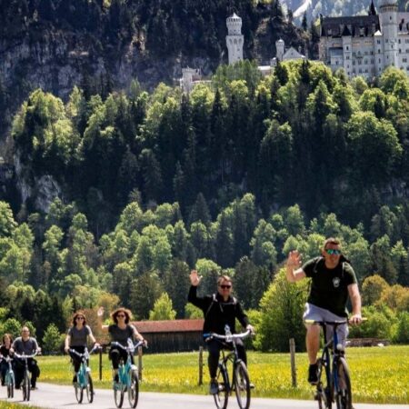 Mikesbiketours Tour Bicyclists Mountain Castle Greenery