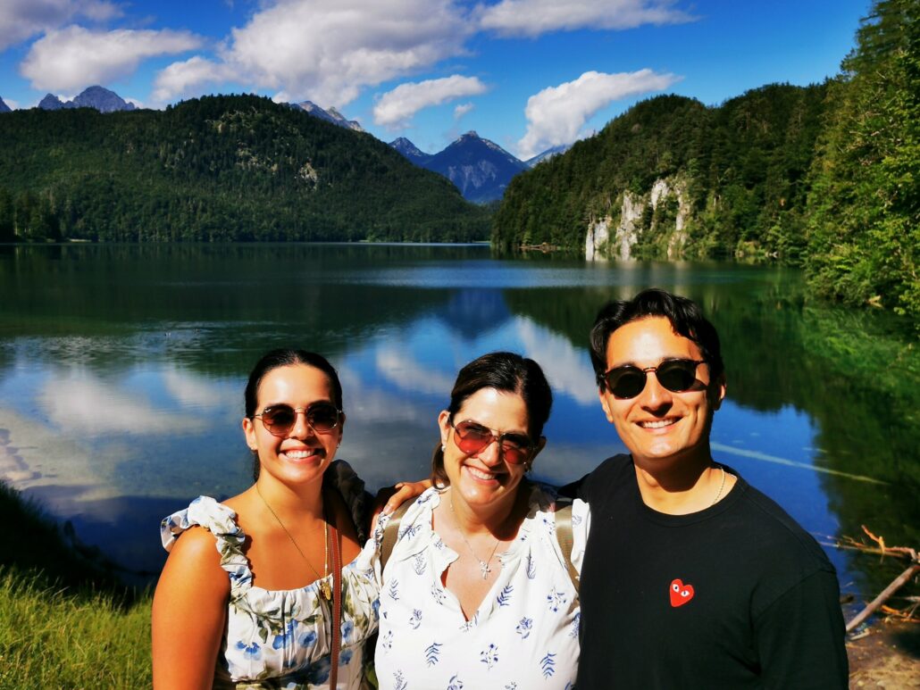 Mikesbiketours Tour Three People Lake Mountains