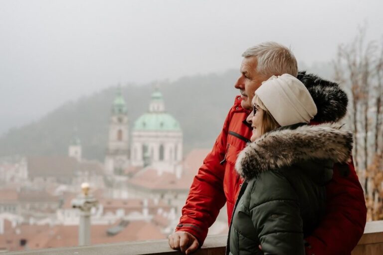 Praguecityadventures Tour Couple Overlooking City Hills