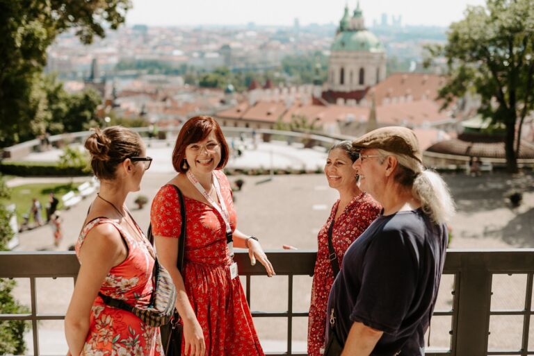 Praguecityadventures Tour Friends Viewpoint City Skyline