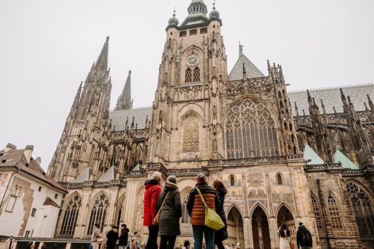 Praguecityadventures Tour Gothic Cathedral People Architecture