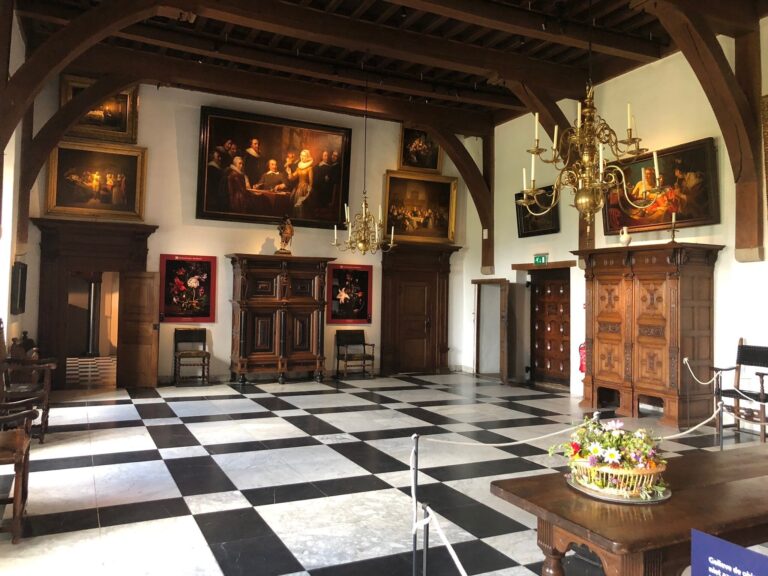 Privatedaytoursamsterdam Tour Historic Room Paintings Chandelier Checkered Floor