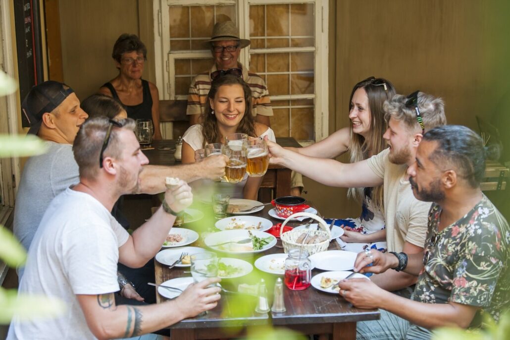 Segwayfun Tour Friends Cheers Dining Table