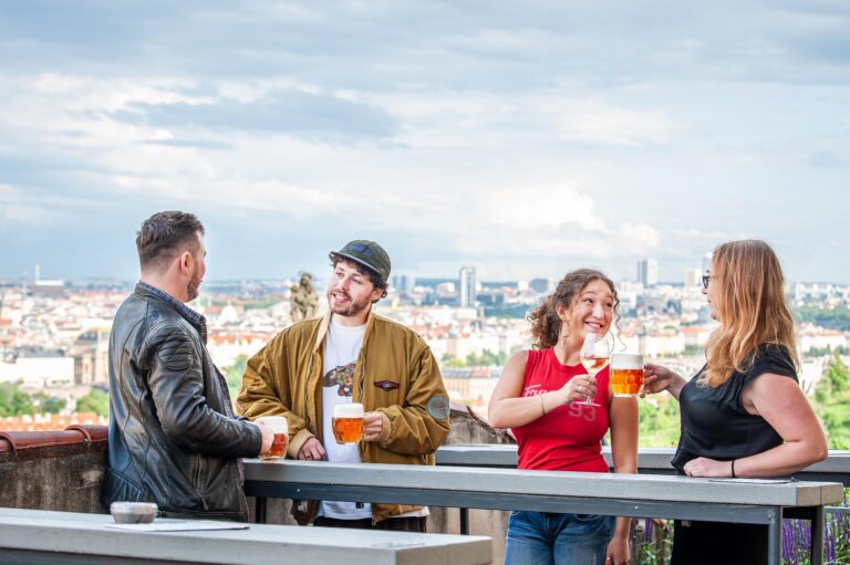 Segwayfun Tour Friends Rooftop Drinks Cityscape