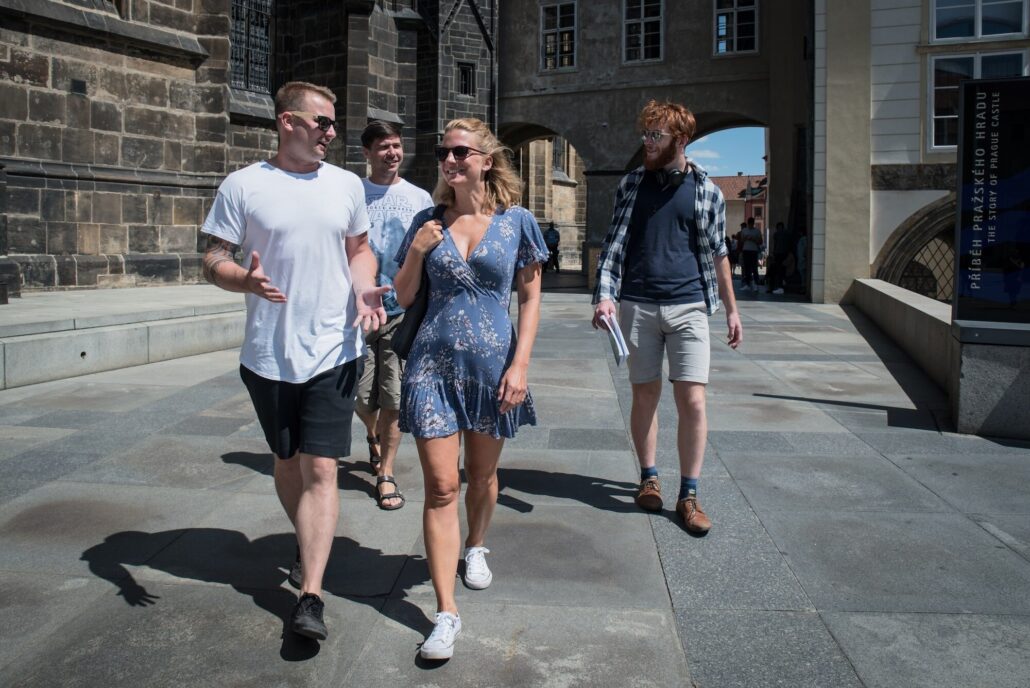 Segwayfun Tour Friends Walking Stone Archway