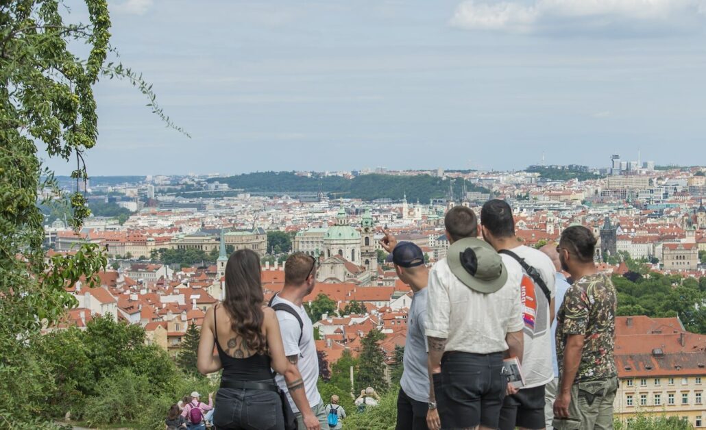 Segwayfun Tour Viewers Cityscape Red Roofs