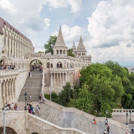 Tastehungary Tour Castle Steps People Trees