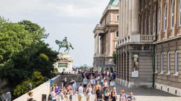 Tastehungary Tour Crowd Historical Building Statue Pathway