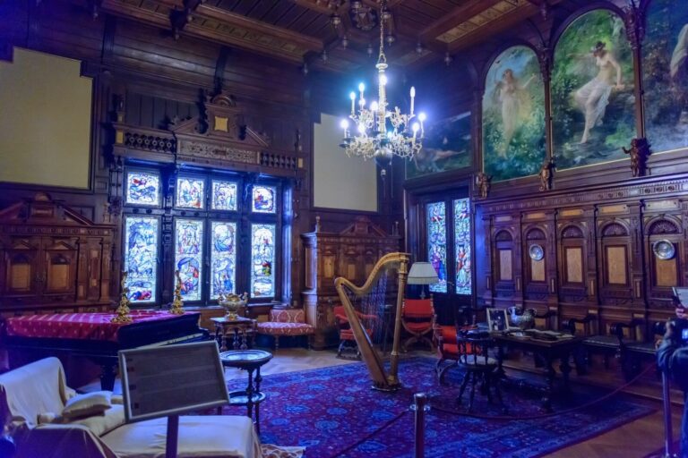 Transprotocol Tour Ornate Room Stained Glass Harp