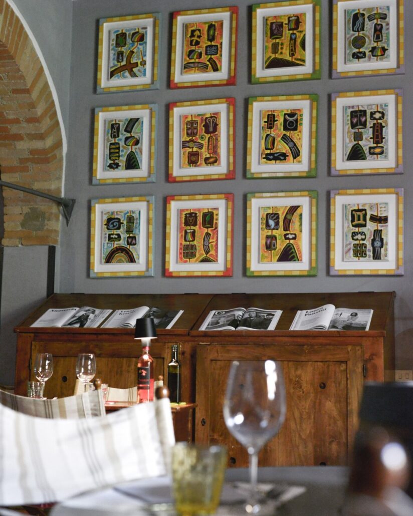 Tuscanyexplore Tour Colorful Artwork Wooden Furniture Dining