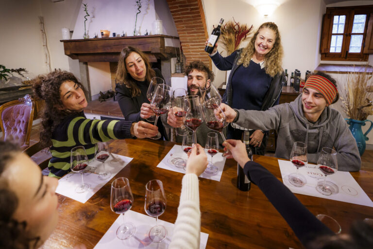 Tuscanyexplore Tour Wine Tasting Group Cheers Glasses