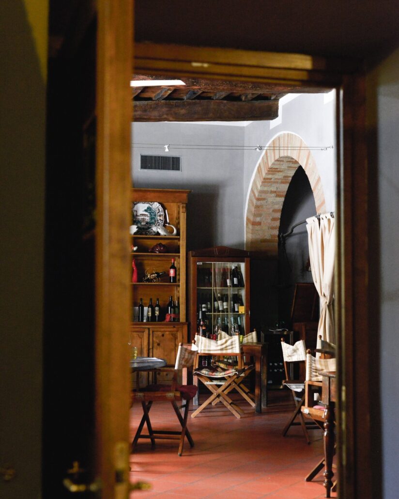 Tuscanyexplore Tour Wooden Furniture Wine Shelves Arched Wall